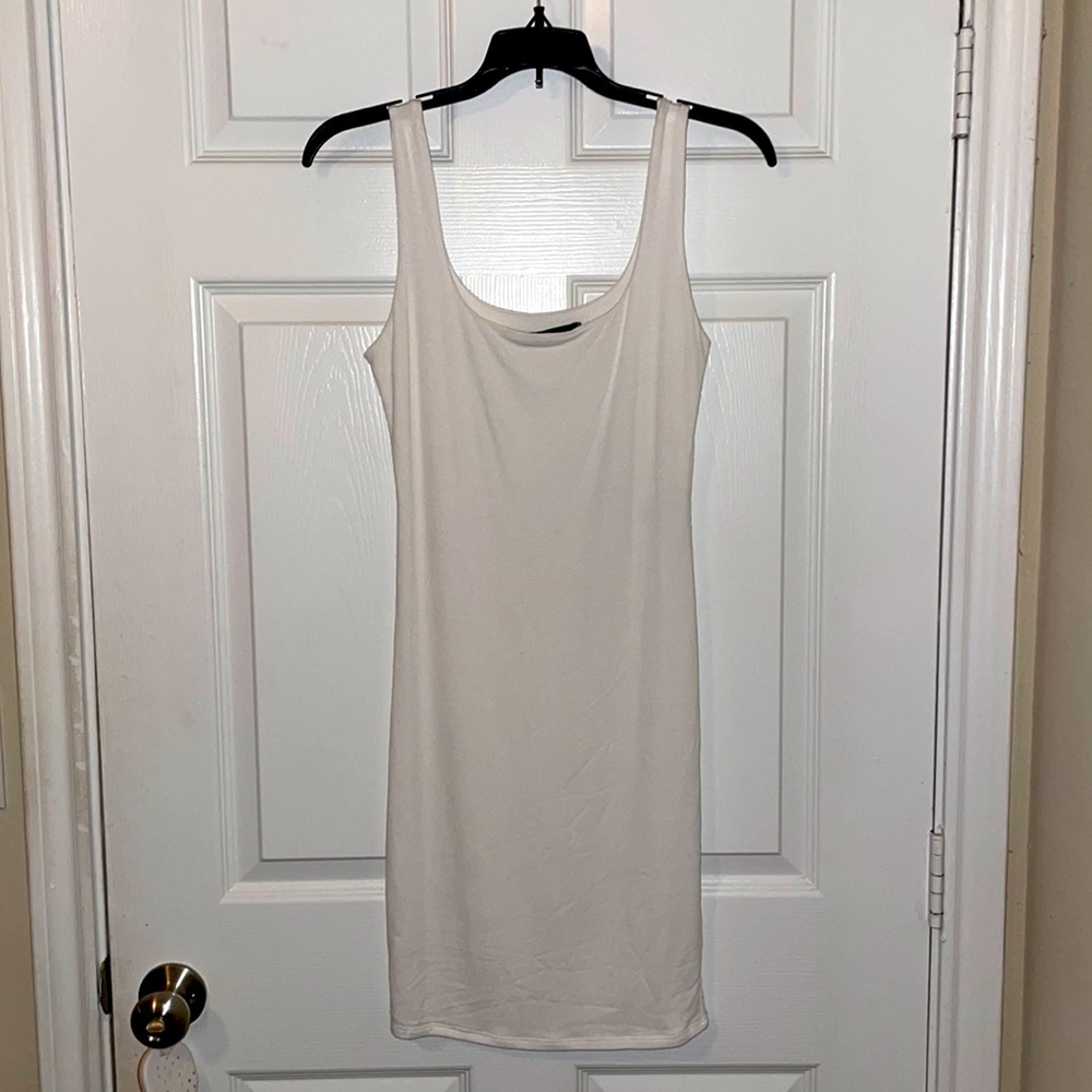 Naked wardrobe cream bodycon dress